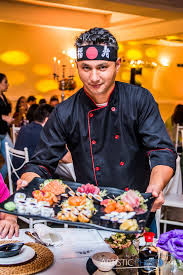 Chef preparando buffet